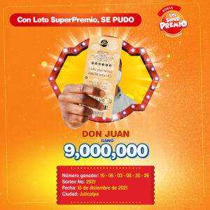 Ganador Loto Superpremio 9 millones