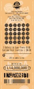 boleto loto superpremio 14 millones