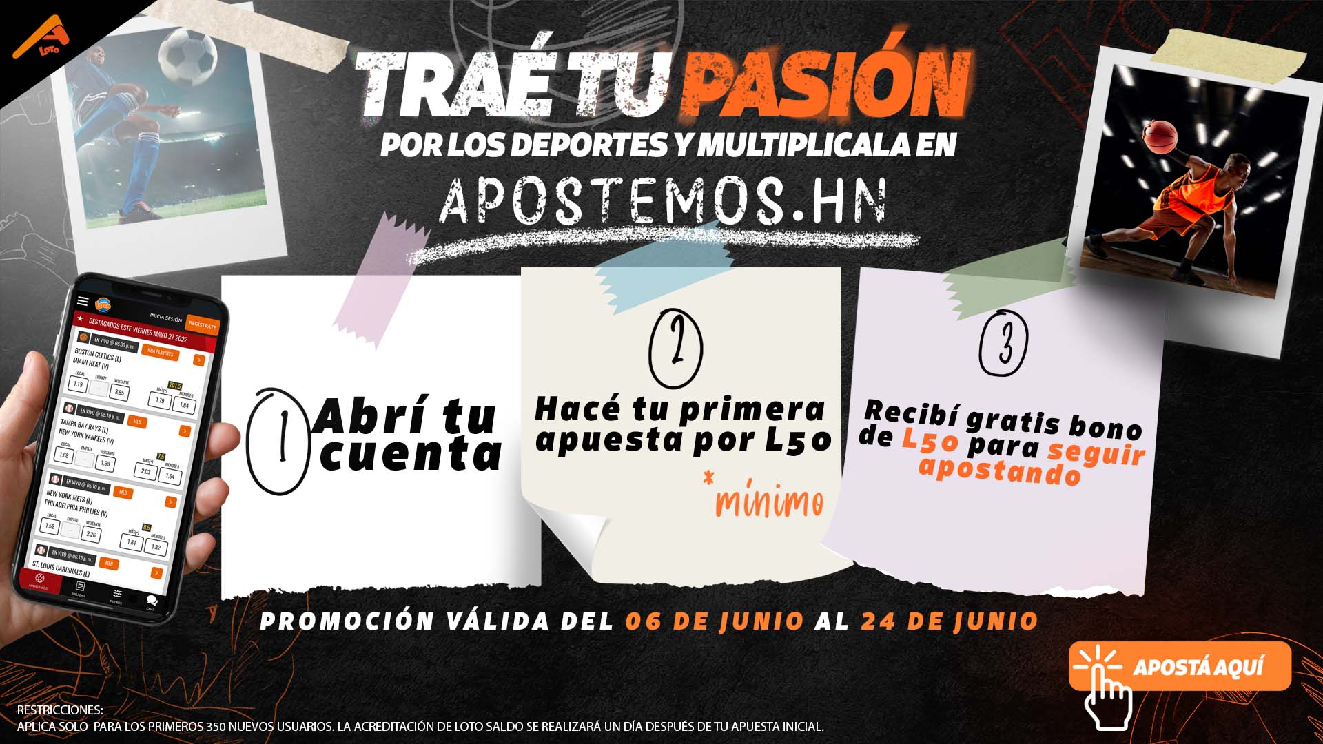 traé tu pasión y multiplícala en apostemos promocion 