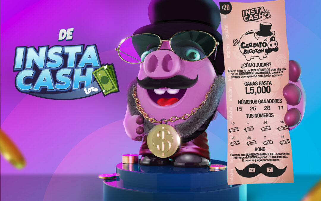 El Cerdito Bigotón de InstaCash llegó para premiar a los jugadores con L5 mil al instante 