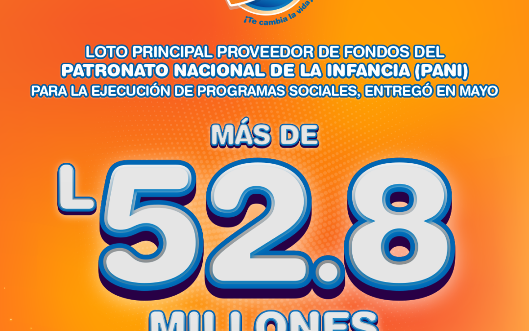 Loto entrega Patronato Nacional de la Infancia (PANI) más de 50 millones para programas sociales en el mes de mayo del 2024