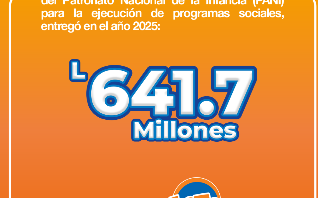 Entrega de fondos al Patronato Nacional de la Infancia (PANI) durante el 2025